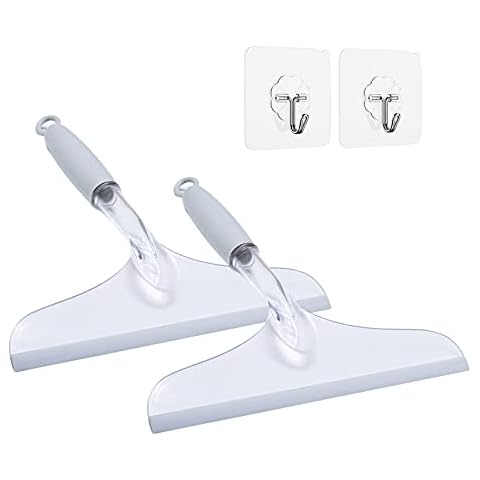 Shower Squeegee for Shower Glass Door, Rubber Squeegee for Bathroom Tile and Mirror Cover