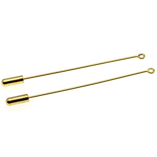 FDXGYH 2 inch/5cm Brooch Stick Pin 20pcs Pointed Plug Brooch Jewelry DIY Accessories Handmade Crafts Used for Lapel Scarf/Hat/Suit[ Gold]