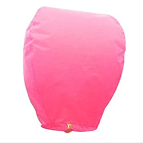 10 Pcs Chinese Lanterns to Release in Sky, Floating Sky Lanterns to Release in Sky Memorial, China Biodegradable Lanterns to Release in Sky 8 Colors, 31.5"x17" (Pink)
