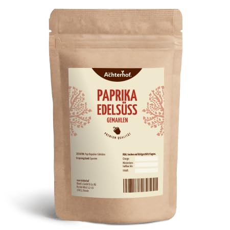 Paprika Edelsüss gemahlen 500g | mild würzig und aromatisch | frei von künstlichen Farbstoffen und Aromen | vom Achterhof