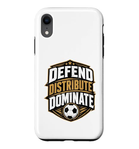 Football Collection Soccer Defend Distribute Dominate �X�}�z�P�[�X iPhone XR �p