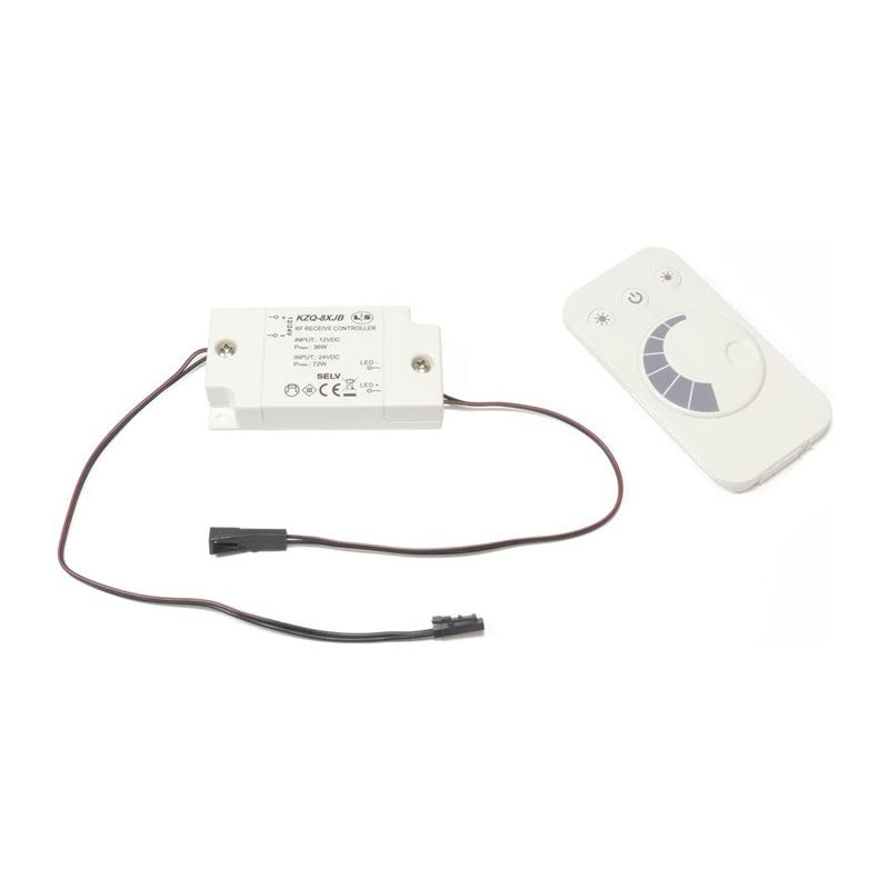 L&S - Regulador de intensidad de luz LED (12/24 V, 36/72 W), color blanco