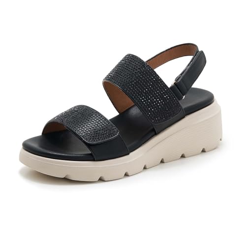 Trcloltc Women's Comfortable Walking Sandal Lightweight Cushioned Hiking Sandals Platform Shoes for Women Slingback Woven With Straps Sandals
