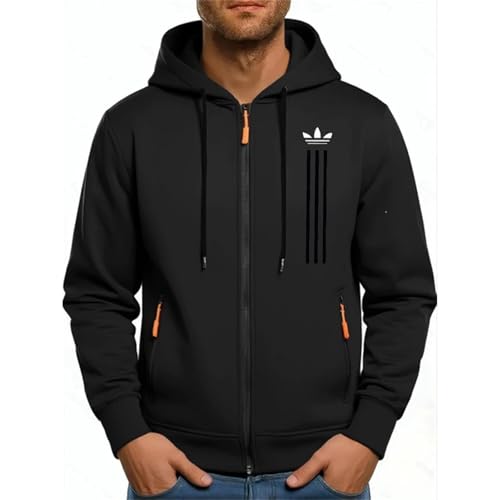 Mens Zip Up Hoodie Casual Stylish Durable Top Raglan Sleeves Sweatshirt Fashion Wear3