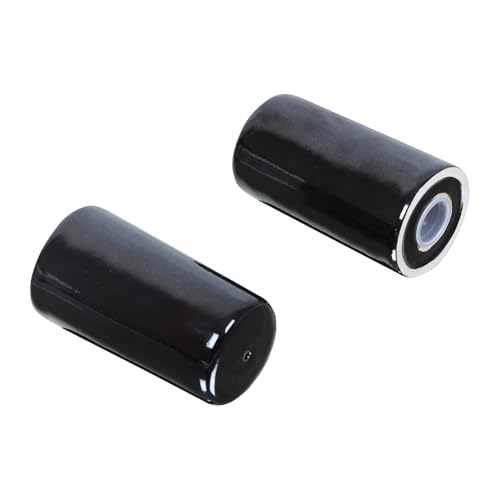 Image of QIMACPLUS Handcrafted Ceramic Salt and Pepper Shaker Set | Perfect Pour Holes for Kitchen, Dining Table, Picnic, Office, Restaurant, and Hotel | Set of 2 (Black)