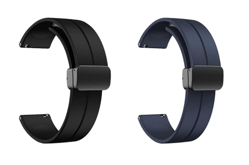 Image of IIK COLLECTION 22mm Silicone Strap for Smart Watches | Combo Pack Compatible With Noise, Fireboltt, Boat Xtend, Pebble, Boat Flash, Noise Color Fit, Ultra Smart Watch & All Watches