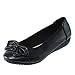 Eleganti ballerine da donna, casual, antiscivolo, tinta unita, in cotone, traspiranti, da lavoro, da donna, in pelle, ballerina piatta, Nero , 37 EU