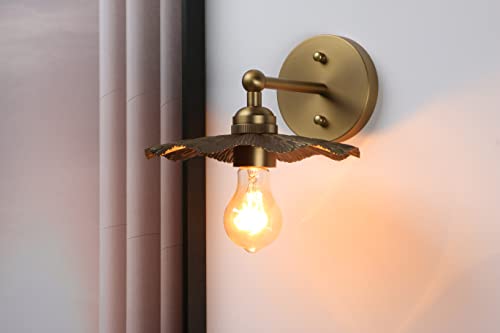 Pathson-Set-of-2-Metal-Wall-Sconce-Brass-Finished-Split-Flower-Design-Wall-Lamp-Fixture-Home-Decor-Art-Wall-Light-Hardwired-Farmhouse-Lighting-for-Living-Room-Hallway-Bedside Pathson Set of 2 Metal Wall Sconce Brass Finished Split Flower Design Wall Lamp Fixture Home Decor Art Wall Light Hardwired Farmhouse Lighting for Living Room Hallway Bedside