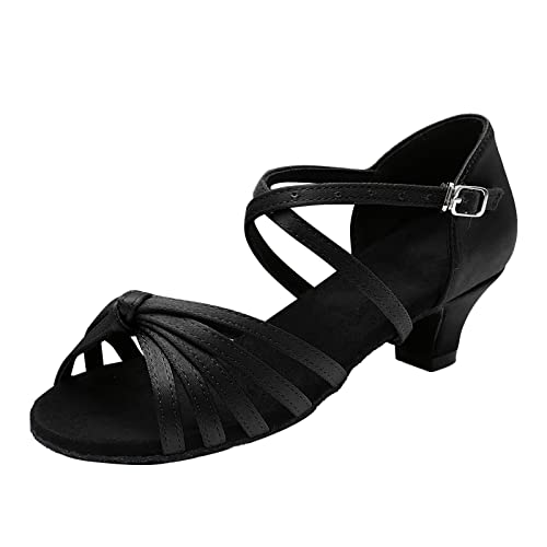 Genérico Zapatos de Baile Antideslizantes cómodos con Elegante para Mujer (Black, 37)