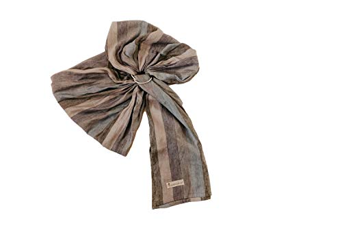 Ring Sling Baby Carrier - Extra Soft Bamboo and Linen Beautiful Fabric That is Designed to be Extra Soft, Rugged and Floppy. (Stormy)