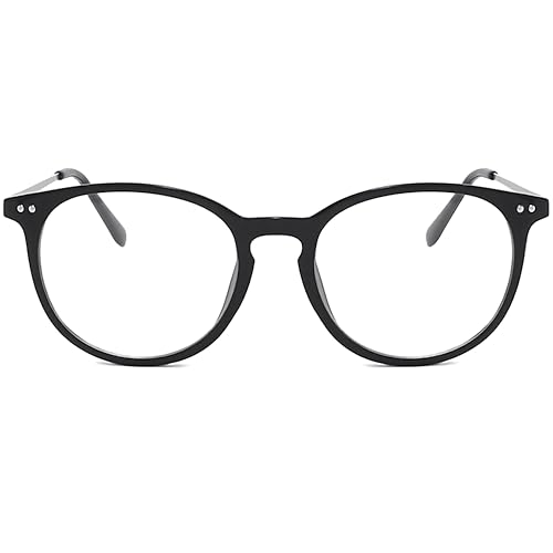 Image of Kursan Non Prescription Clear Lens Fake Glasses for Women Men Retro Round Plastic Frame Eyeglasses
