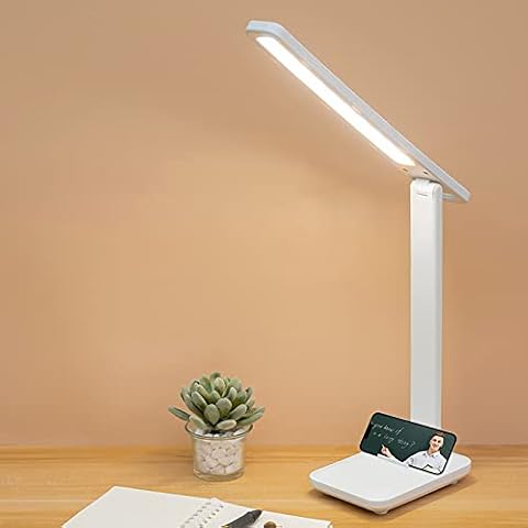 IQeer Cordless LED Desk Lamp for Home Office, 4000mAh Rechargeable Battery Operated Table Lamps,Eye-Caring Reading Lamp for Students, 3 Lighting Modes & Brightness Dimmer Light for Kids Study Cover