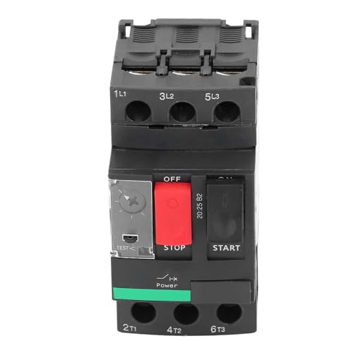 Protector de circuito de motor 1-1,6 A con control de botón para riel de 35 mm 5