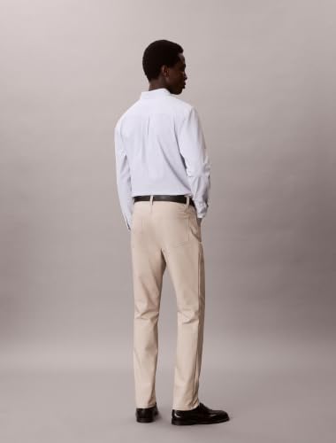 Image of Calvin Klein Men's Move 365 Stretch Slim Fit Wrinkle Resistant Tech Woven Pant