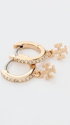 Tory Burch Women's Eleanor Pave Huggie Earrings3