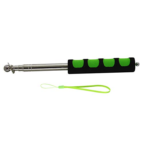 Image of Othmro 1Pcs Hollow Telescopic Teachers Pointer, Teaching Pointer Stick for Classroom, Metal Hand Retractable Pointer Extended Length 55.1 inch, Handheld Presenter Whiteboard Pointer (Green)