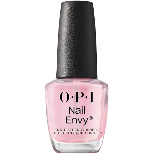 OPI Nail Envy - Tratamiento Fortalecedor de Uñas, Color Rosa Suave - Fortalece Uñas Finas y Débiles - Vegano - Tono Pink to Envy (15 ml)