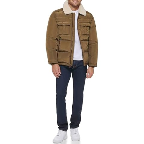 GUESS Olive Mid-Weight Puffer Jacket XL Cover