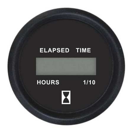 LCD Engine Hour Meter Gauge 2 in Dia.