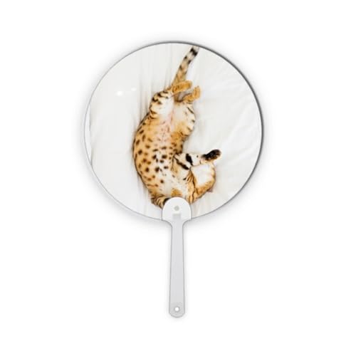 Éventail plastique ocelot pour briser la chaleur estivale avec style - 2