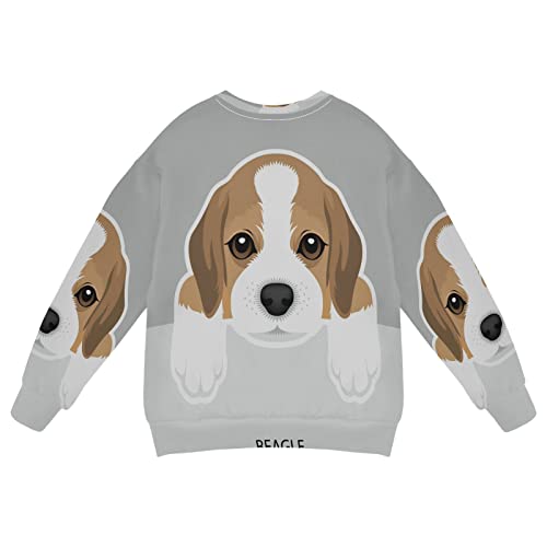 Beagle Puppy Dog Boy Girl Sweatshirt Toddler Crewneck Pullover Sweater Long Sleeve Fall Winter Clothes2