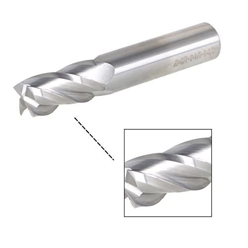 Image of kimllier 5 /8 Inch 4 Flute Helix Carbide Square End Mill 30 Degree Helix Angle Fit for Aluminum Cut Non-Ferrous Metal Upcut CNC Spiral Router Bit