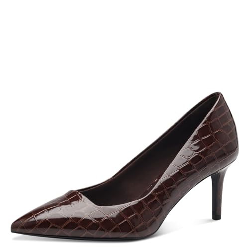 Tamaris Damen Pumps Vegan Stilettoabsatz; BROWN CROCO/braun; 39 EU