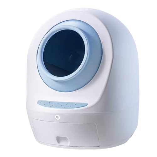 Smarty Pear Leo's Loo Too Bundle Blue- No Mess Automatic Self-Cleaning Cat Litter Box Includes Charcoal Filter, Built-In Scale, Smart Home App With Voice Contol #TOP6