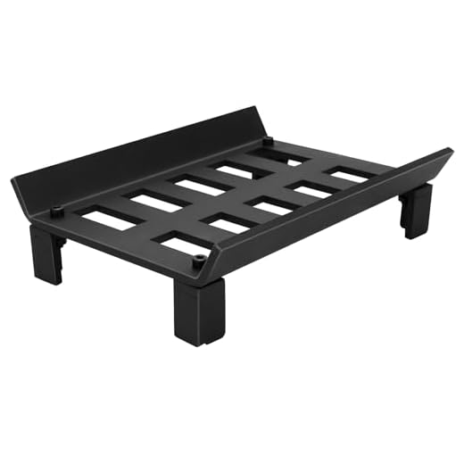 G GOOD GAIN Fireplace Grate 13 inch - Wood Stove Grates Heavy Duty | Fireplace Log Holder | Firewood Log Burning Wrought Iron Rack | Fire Pit Tray for Indoor Chimney Hearth & Outdoor Kindling Tool