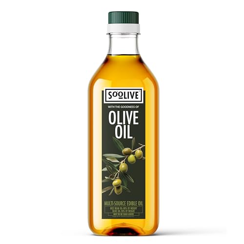 Image of Jivo So-Olive Oil 1L | Blend of Rice Bran & Olive Oil | Ideal for Daily Cooking & Frying
