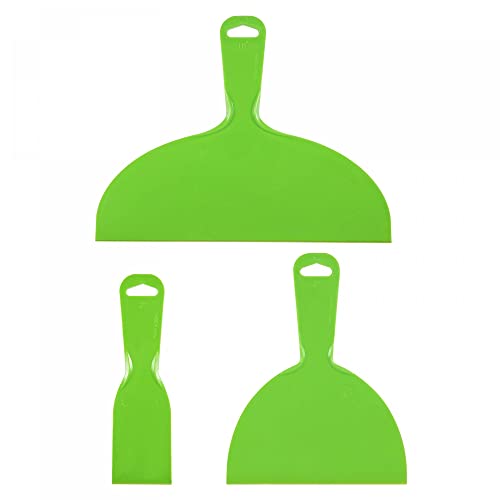 sourcing map Spatule Grattoir Ensemble (2, 6, 10) Flexible Plastique Couteau Masticage pour Ruban Adhésif Cloison Sèche Diffusion Peinture