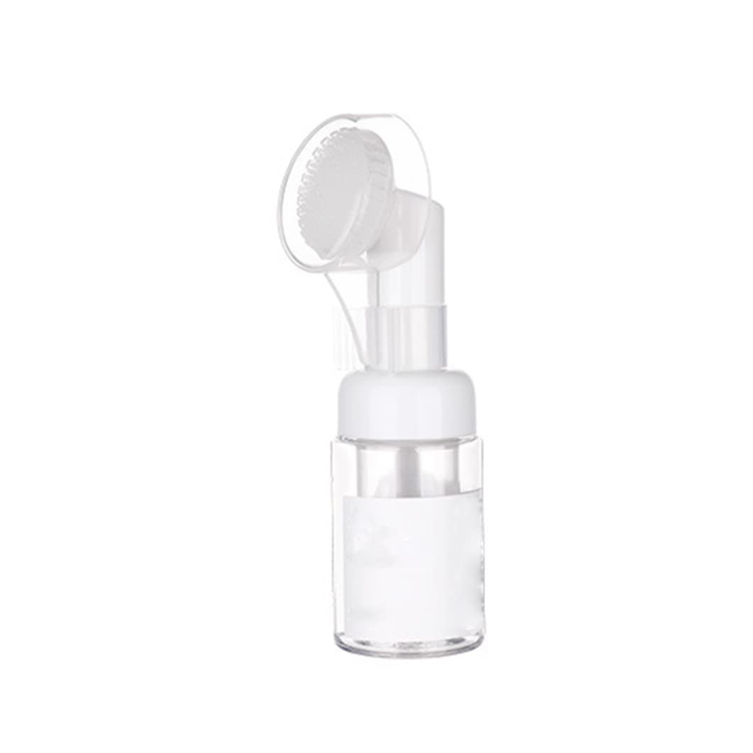 Yeaxxsqy 30ML Empty Facial Cleansing Foam Dispenser, Foaming Soap Pump Bottle with Silicone Brush for Shampoo
