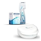 Paro Clinic Denture Brush, Val Clean Denture Cleaner 12 Packet for 1 Year and Dental Retainer Case, Denture Night Guard, Perfect Combo