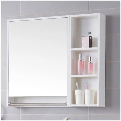 Wall Mounted Bathroom Storage Cabinet with Mirror - Solid Wood, HD Mirror, Multi-Layer Shelves, Sturdy Design, 100cm/39.3in, Perfect for Organized Spaces