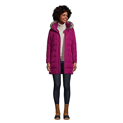 Lands' End Womens Down Winter Coat Rubellite Regular Small #TOP3