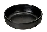 Ebros Gift Contemporary Ridged Silk Black Melamine Series Dinnerware Serveware Kitchenware Set Japanese Chinese Restaurant Supply (Pack Of 6 Round Sauce Dishes 3oz 3.5'D)