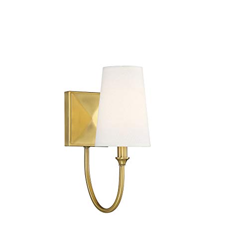 Savoy House 9-2542-1-322 Cameron Warm Brass 1 Light Sconce (5" W X 13" H) #TOP2