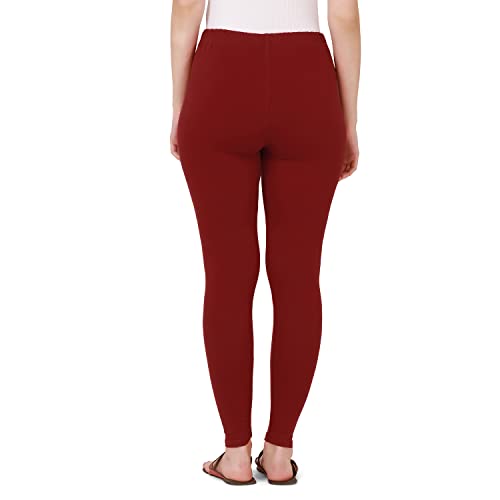 Image of Pure Cotton Ankle Length Women Skinny Leggings Combo-Pack of 3