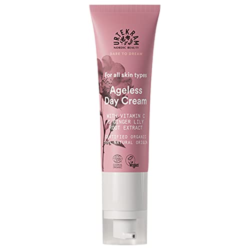 Urtekram Soft Wild Rose Day Cream with vitamin C, Anti aging face cream, hyaluronic acid moisturiser, Dare To Dream Range