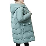 [ririka] [リリカ] コート 中綿 ダウン風 ミドル丈 フード 付き ブルゾン 防寒 保温 あったかい 秋 冬 ウインター ポケット アウター カジュアル レディース(XXL, 緑)