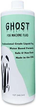 GHOST Fog Machine Fluid - High Density Fog Juice for Water Based Foggers (1 Quart) - Non-Toxic