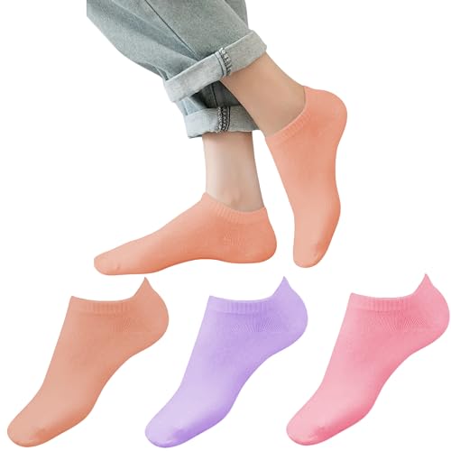 Image of Yuneek Women's Ankle Length Low Cut Cotton Socks Pack Of 3