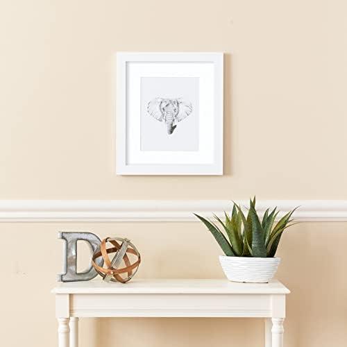 ArtToFrames 11x11 inch Satin White Frame Picture Frame, 2WOMFRBW26074-11x11