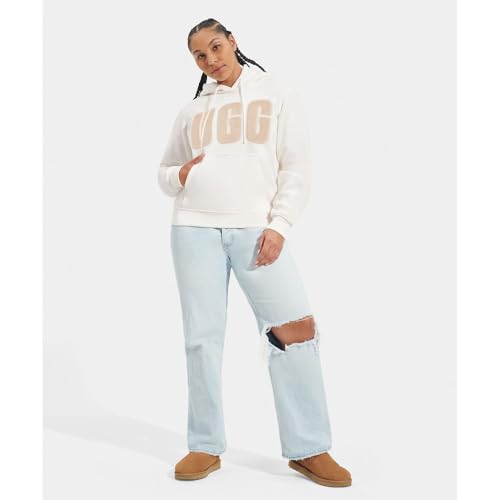 UGG Women's Rey Fluff Logo Hoodie Sweater4