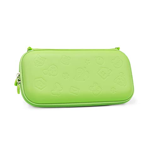 Preisvergleich Produktbild Geekshare Tragetasche für Nintendo Switch, tragbar, Hartschale, schmal, für Schalterkonsole und Spielzubehör, Grün
