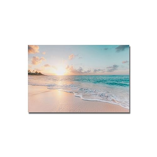 GJRYHXT Grandes cuadros de arte de paisaje natural para sala de estar. Póster de lienzo para pared. Playa Marina NO.5. Cuadro Decoración Moderna 40x60cm Solo Lienzo