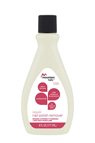 Mountain Falls Regular Nail Polish Remover for Natural Nails, with Vitamin E and Panthenol, 6 Fluid Ounce