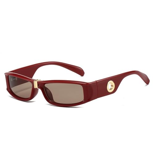 Lunettes de soleil carrées rétro noires steampunk mixtes UV400