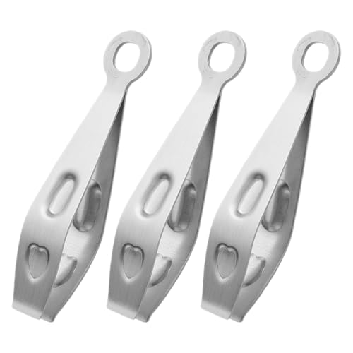 WESIEVYA Pinzas de Metal de Acero Inoxidable para Depilar Pelo de Animales, Paquete de 3 Piezas, Herramienta de Cocina y Fácil de Limpiar