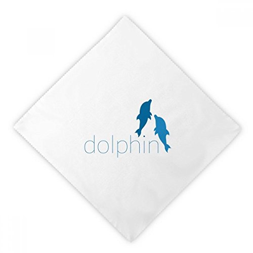 Serviettes de table tissu dauphin bleu océan haut de gamme - 2